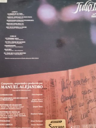 Vinilo LP Julio Iglesias - Un Hombre Solo