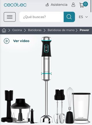 Batidora Cecotec Power TitanBlack 1200 XL