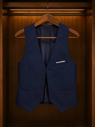 Traje de 3 piezas azul marino