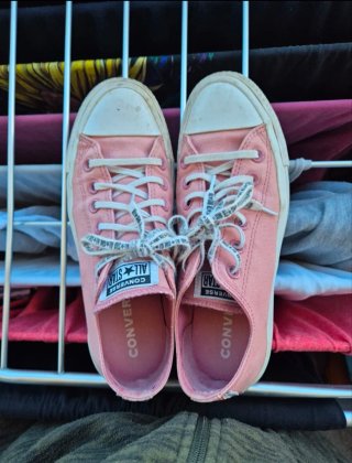 Converse All Star plataforma rosa