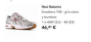 New Balance Sneakers 740 Talla 45