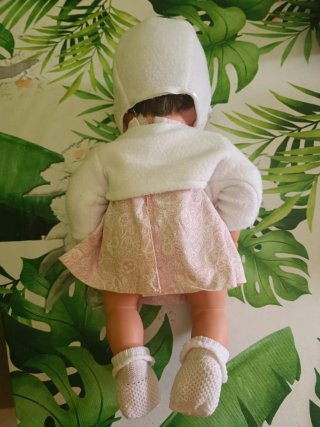 Muñeca Angela Simon Bebé Vestido Rosa