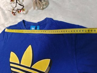T-shirt Adidas Logo Oro Blu Taglia L