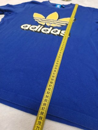 T-shirt Adidas Logo Oro Blu Taglia L