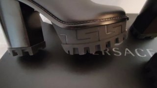 Stivaletti Versace Pelle Nera