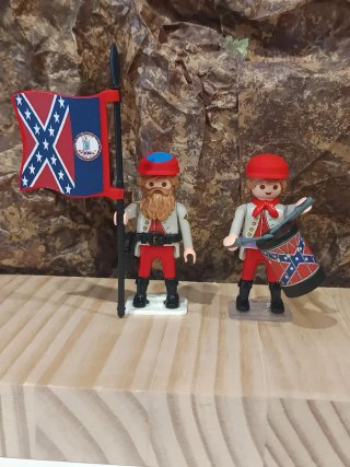 Pareja Playmobil Sudista con Tambor y Bandera