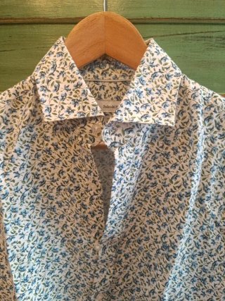 Camisa Lino Flores Azul y verde Pedro del Hierro