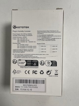 Controlador Humedad Enchufable KETOTEK