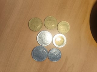 Lote 7 Monedas Italia Liras República Italiana