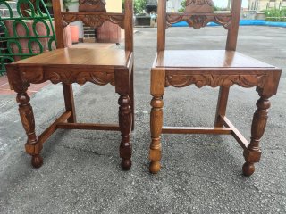 Mesa comedor castaño y 6 sillas