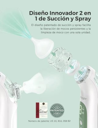 Momcozy Aspirador Nasal Eléctrico Bebé 2-en-1