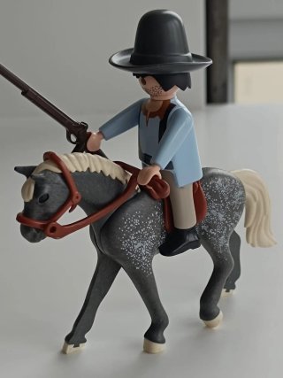 Playmobil jinete con caballo y rifle