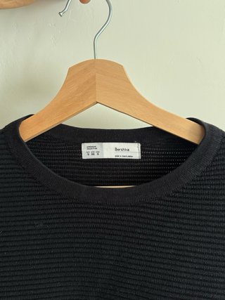 Jersey punto Bershka negro hombre