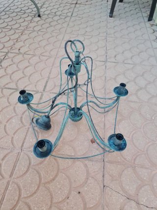 Lámpara de salón metal verde/teal
