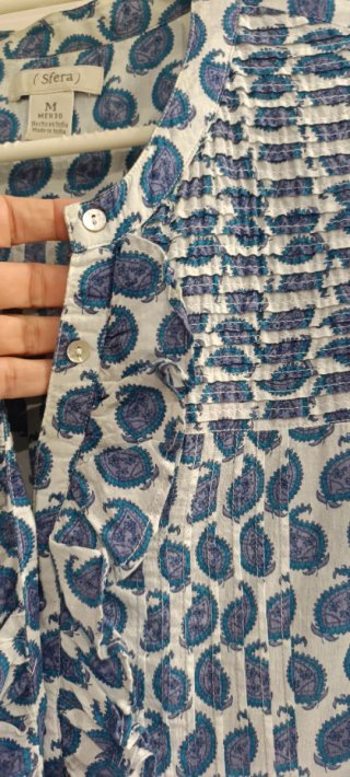 Blusa manga corta estampada