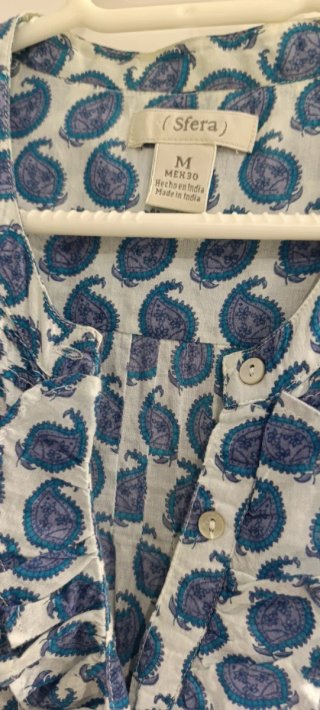 Blusa manga corta estampada
