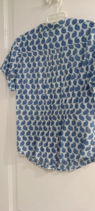 Blusa manga corta estampada