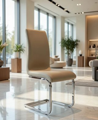 Juego de 4 sillas beige modernas - Oferta!