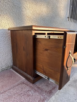 Mueble TV rústico madera maciza