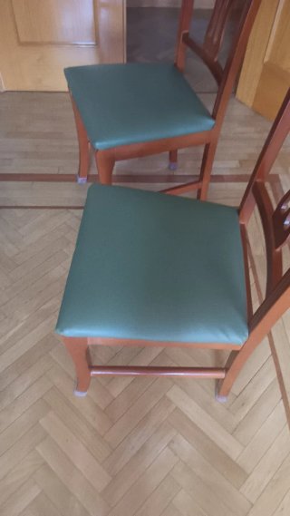 Mesa extensible madera y 6 sillas comedor