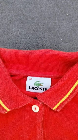 Polo Lacoste Rojo Mujer Talla M