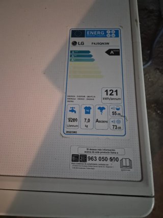 Lavadora LG Direct Drive 7kg para piezas