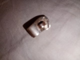 Broche perla plata sellos 925 y 587