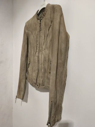 Giacca in vera pelle Beige