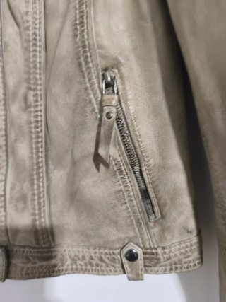 Giacca in vera pelle Beige