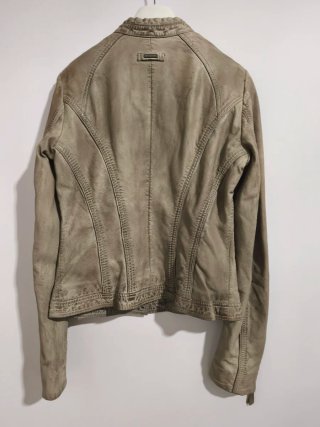Giacca in vera pelle Beige