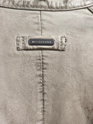 Giacca in vera pelle Beige