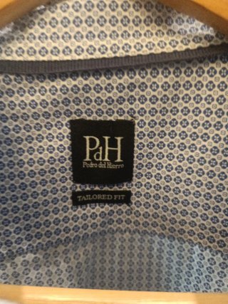 Camisa Pedro del Hierro azul y blanca