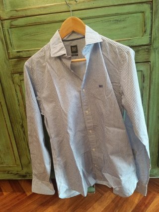Camisa Pedro del Hierro azul y blanca