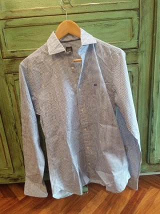 Camisa Pedro del Hierro azul y blanca