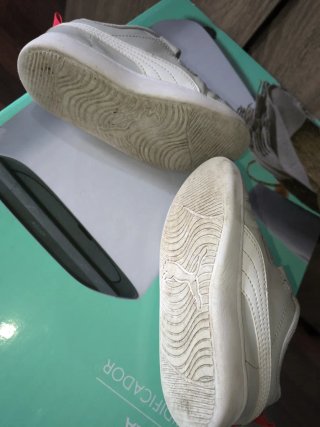 Sapatilhas Criança Velcro Vermelho Branco