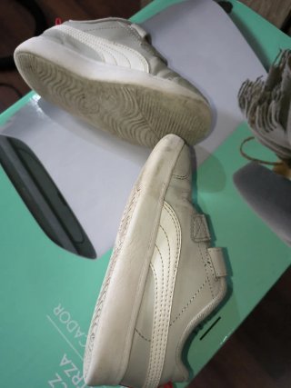 Sapatilhas Criança Velcro Vermelho Branco