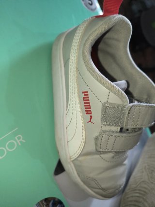 Sapatilhas Criança Velcro Vermelho Branco