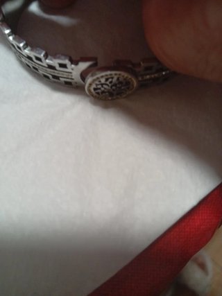 Pulsera rígida árbol de la vida plateada