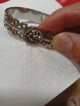 Pulsera rígida árbol de la vida plateada