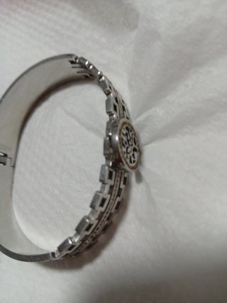 Pulsera rígida árbol de la vida plateada