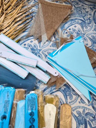 Lote Decoración Azul y Dorado