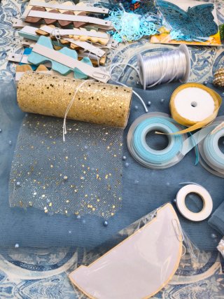 Lote Decoración Azul y Dorado