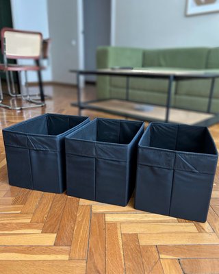 3 Cajas Almacenaje IKEA DRÖNA Negras