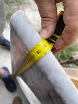 Encimera de Mármol Gris y Blanco