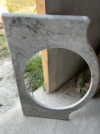 Encimera de Mármol Gris y Blanco