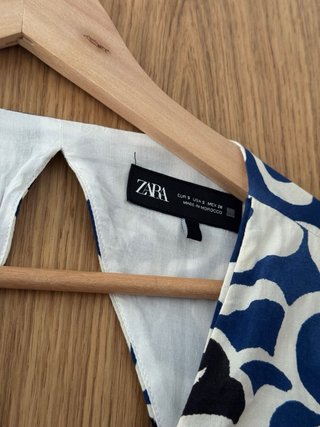 Vestido largo estampado Zara