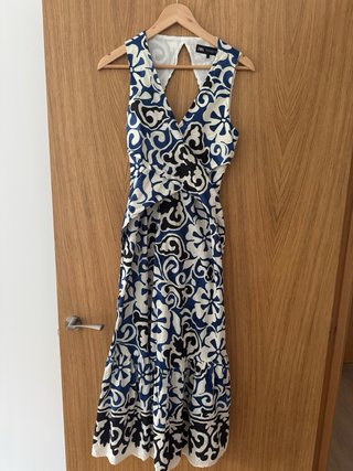 Vestido largo estampado Zara