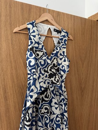 Vestido largo estampado Zara