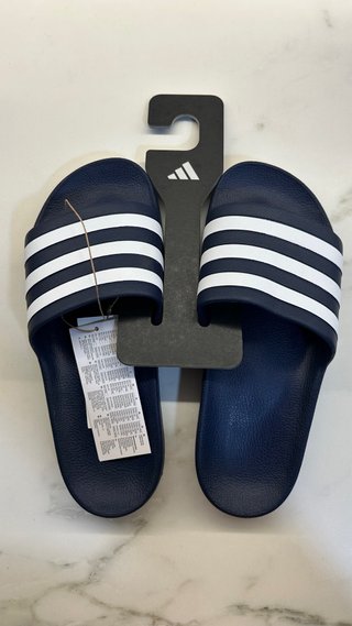 Chanclas Adidas Azul y Blanco