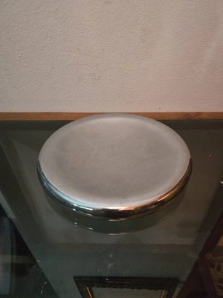 Centro de mesa metálico plateado